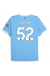 Fotbalové Dres Manchester City Oscar Bobb #52 Domácí Oblečení 2025-26 Krátký Rukáv